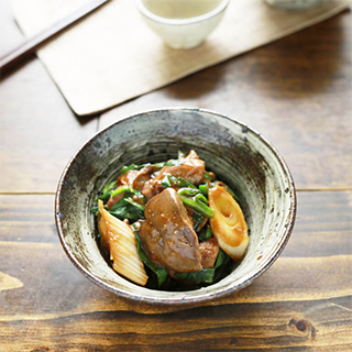 鶏レバーのピリ辛味噌煮